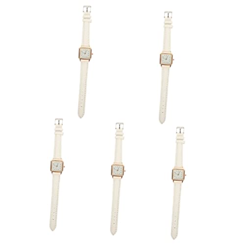Mikikit 5 Stück Stilvolle Damenuhr Noctilucence Armbanduhr Modische Gürteluhr Verstellbar Für Anmutigen Look von Mikikit