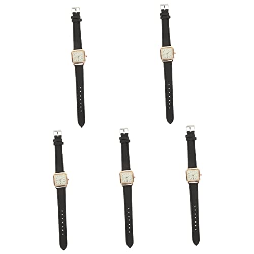 Mikikit 5 Stück Stilvolle Dekorative Armbanduhr Noctilucence Casual Watch Verstellbarer Gürtel Für Frauen von Mikikit