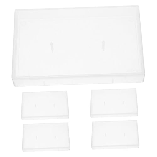 Mikikit 5 Stück Transparente Kassettenhüllen aus Quadratische Audio Tape Organizer Box Leicht Kompakt Multifunktional für Standard Musikkassetten Durchsichtig zur Einfachen Sichtprüfung von Mikikit