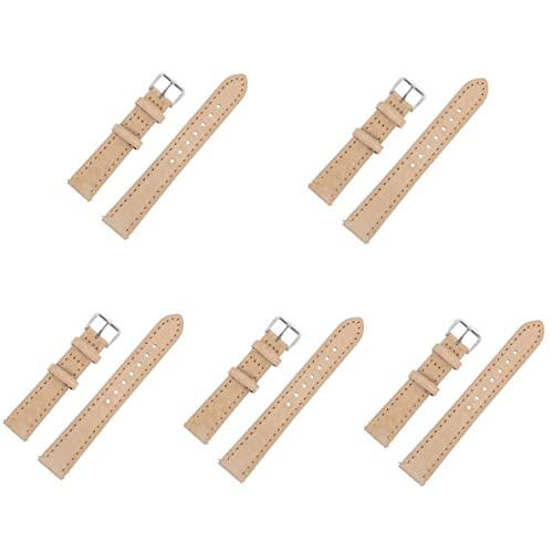 Mikikit 5st Weicher Wildlederriemen Uhrenarmband Uhr Ersatz Lederarmband Uhrenarmbänder Für Herrenuhren Verstellbares Armband Smartwatch-zubehör Haupt Weiches Wildleder Komponente Mann von Mikikit