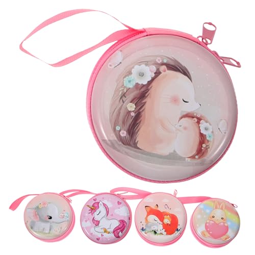 Mikikit 5stücke Münzbeutel Aus Weißblech Mit Reißverschluss Cartoon-geldbörse Runder Geldbeutel Wechselbeutel Für Aufbewahrung Von Kleinen Gegenständen Wie Münzen Und Schlüsseln von Mikikit