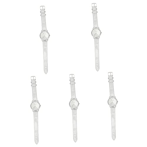 Mikikit 5st Quarzuhren Freizeitarmbanduhr Für Mädchen Armbanduhr Beste Weibliche Armbanduhr Frauen-Armband- Dekorative Mädchenuhr Dekoration Damen Revers Edelstahl Clip von Mikikit