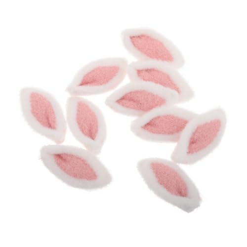 Mikikit 5Paare DIY Hasenohren Haarclips Flauschige Hasenohren für Kreative DIY Projekte Haarzubehör für Partys Hochzeiten und Feste aus Weichem für Hohen von Mikikit