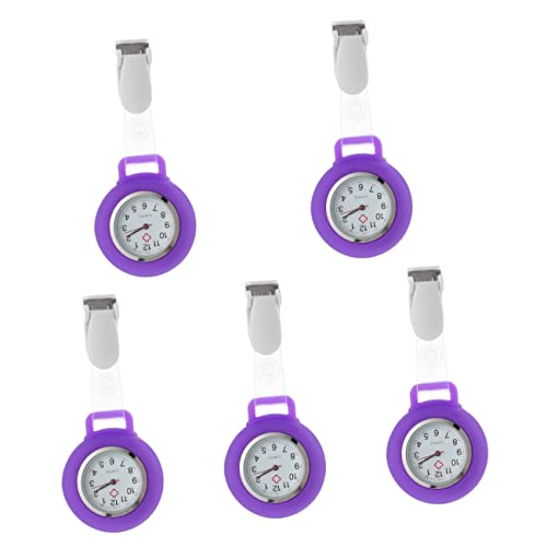 Mikikit Uhren Clips 5pcs Onnurse Multi-Clip-uhrclip-on Für Zubehör Arzt Funktion Auf Silikon Pflegegeschenk Versorgung Graduierung Hängende Tasche Herren Pin Klinik Uhr-Uhr von Mikikit
