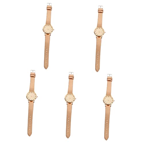 Mikikit 5st Quarz-gürteluhren Reloj Deportivo para Mujer Quartz Uhr Taschenuhr Sportarmbanduhr Armbanduhr Geschenke Uhrenverzierung Tragen- Büro Mode Knopfzelle Studentenkleidung von Mikikit