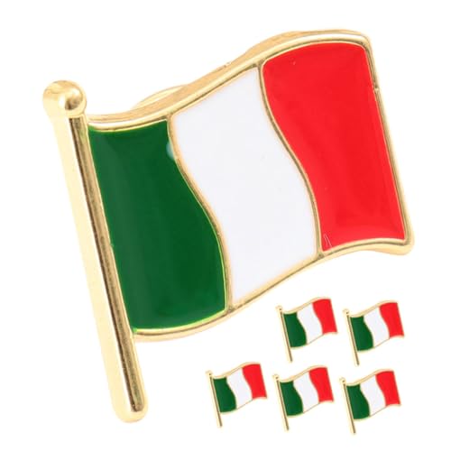 Mikikit 6stücke Metall Anstecknadel Mit Italienischer Flagge Brosche Für Kleidung Schal Partydekoration Italienisches Motiv Für Freunde Familie von Mikikit