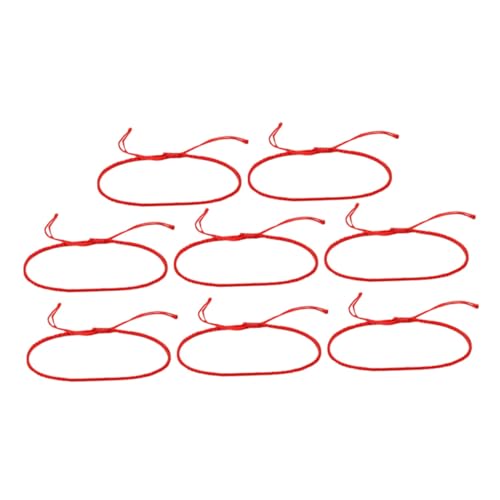 Mikikit 8stücke Geflochtene Schnurarmbänder Rot Halbfertige Kordelarmbänder Zum Selbermachen Diy Armbänder Für Herren Damen Jungen Mädchen von Mikikit