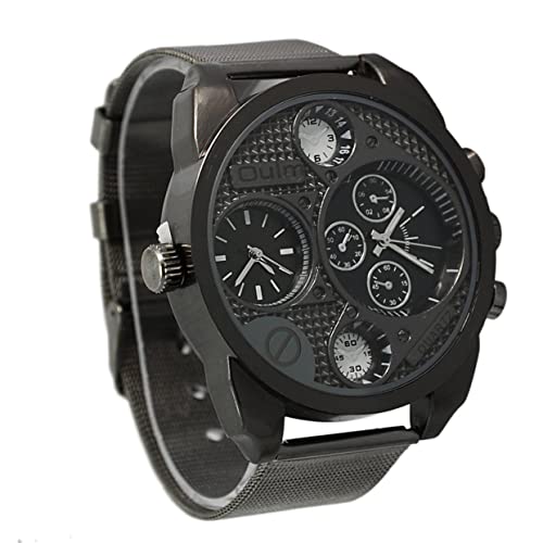 Mikikit 9316 Reloj Deportivo para Hombre Herrenuhr Relojes Deportivos para Hombres Quarzuhr Für Herren Uhr Mit Doppelzeitanzeige Mann Legierung von Mikikit