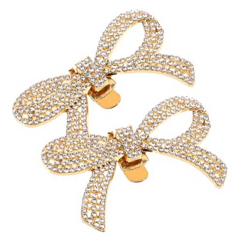 Mikikit Abnehmbare Schuhschnallen Mit Strass Und Schleifen Dekorative Schuhclips Für Hochzeit Und Party Rhinestone Schuhcharms Vielseitige Anwendung Für Damen Schuhe von Mikikit