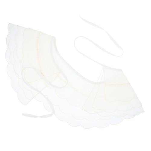 Mikikit Damen Abnehmbarer Spitzenausschnitt Flower Lace Fake Collar Für Vielseitige Outfits Einfach Anzubringen Komfortabler Baumwollstoff Geeignet Für Arbeit Und von Mikikit
