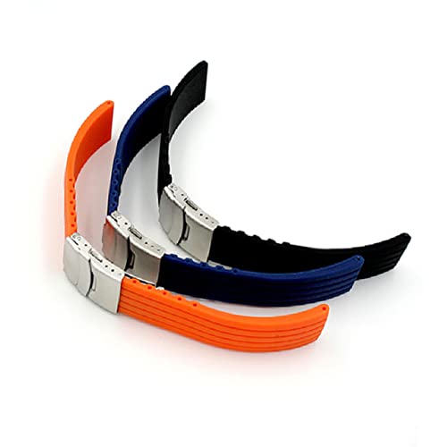 Mikikit Silikon-uhrenarmband Uhrenarmband Mit Schnellverschluss Ersatzarmbänder Weiches Uhrenarmband Bedruckte Uhrenarmbänder Verstellbares Uhrenarmband Schwarzes Uhrenarmband Wasserdicht von Mikikit