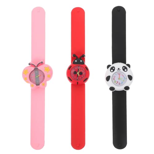 Mikikit Armbanduhr Für Jungen Und Mädchen 3-teilig Silikon-uhren-display Kinderuhr Cartoon-design Armbanduhr Zufälliger Stil von Mikikit