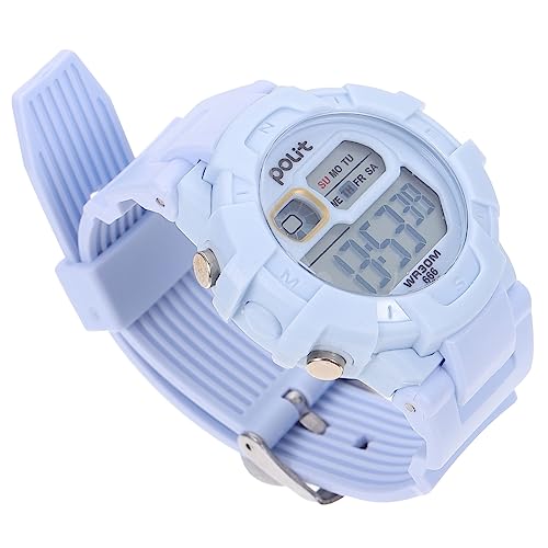 Mikikit Anschauen wasserdichte Kinderuhr Kinderuhren Digitaluhr Für Kinder wasserdichte Digitaluhr Elektrische Armbanduhr Leuchtende Elektronische Uhr Student Leuchtende Uhr PVC Karikatur von Mikikit