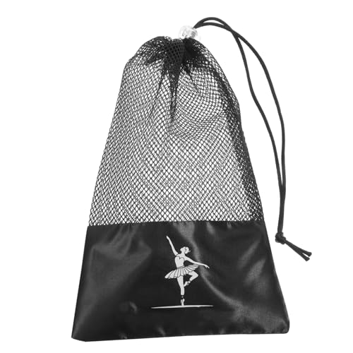 Mikikit Ballettschuh Aufbewahrungstasche Mit Kordelzug Eleganter Satin-mesh-Futter Beutel Für Tanzschuhe Praktischer Organizer Für Mädchen Und Damen von Mikikit