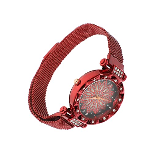 Mikikit Modeuhr Damenarmbanduhr Diamantuhren Für Damen Kristall-Armbanduhr Dekorative Armbanduhr Uhr Armbanduhr Für Mädchen Rostfreier Stahl Damenuhr von Mikikit