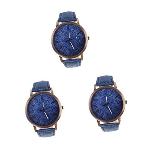 Mikikit Betrachten 3 Stücke Dekoration Verschiedene Geschenk Handgelenk Zart Römisch - Mit Party Für Stile Mode Tragbar Mutter Armband Uhren Uhr Digital Outdoor Hand Anti-Schweiß von Mikikit