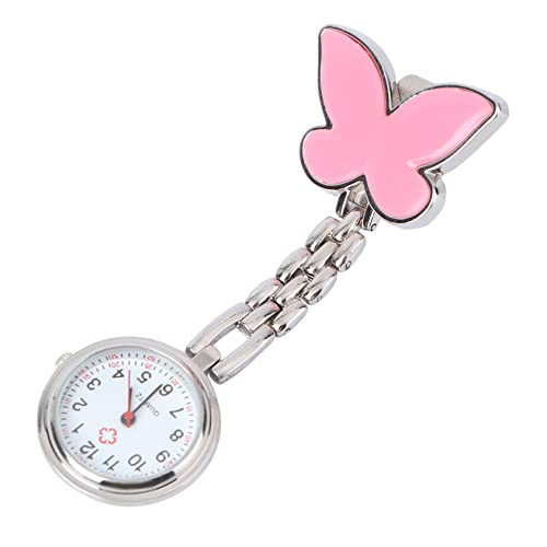 Mikikit Krankenschwesteruhr Brosche Tragbar Aus Metall Für Krankenschwestern Ärzte Sanitäter Medizinische Uhr Damen Taschenuhr von Mikikit