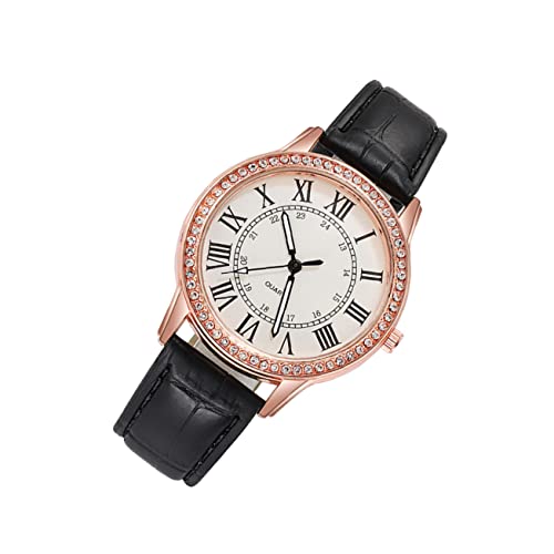 Mikikit Stilvolle Mädchen Armbanduhr Damen Casual Uhr Quarz Imitation Strass Nacht Leuchten Schwarz Mikikit Stilvolle Mädchen Armbanduhr Damen Casual Uhr Quarz Imitation Strass Nacht Leuchten Schwarz von Mikikit