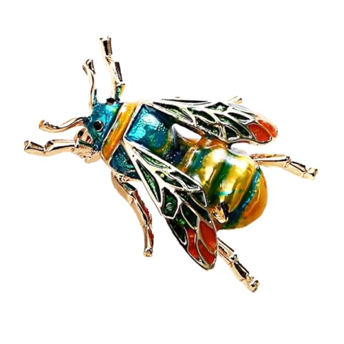 Mikikit Delikate Cartoon Bienen Brosche Kreative Anstecknadel für Western Anzug und Pullover Schmuck Accessoire von Mikikit