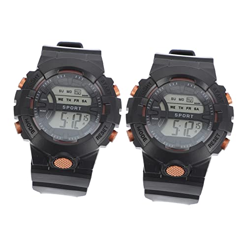 Mikikit Digitaluhr Kinder Studenten Armbanduhr Sportuhr Multifunktion 2 Stück Unisex Outdoor PVC für Schule Arbeit Freizeit von Mikikit