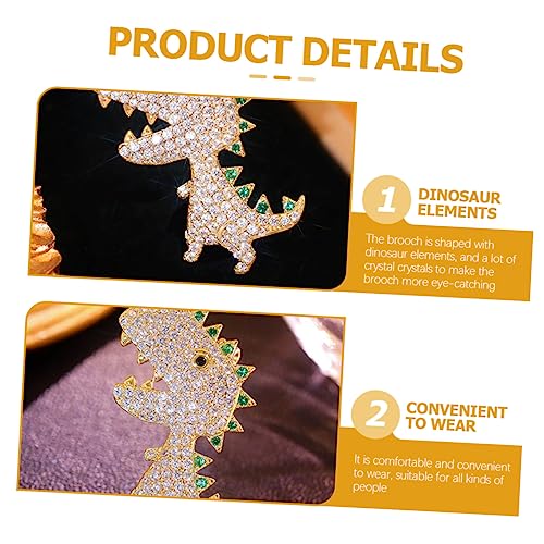Mikikit Dinosaurier Brosche Damen Cartoon Anstecknadel Farbenfroh Geschenkidee für Frauen Modisches Accessoire für Kleidung Strickjacke Hut Rucksack Kreative Schmuckverzierung von Mikikit