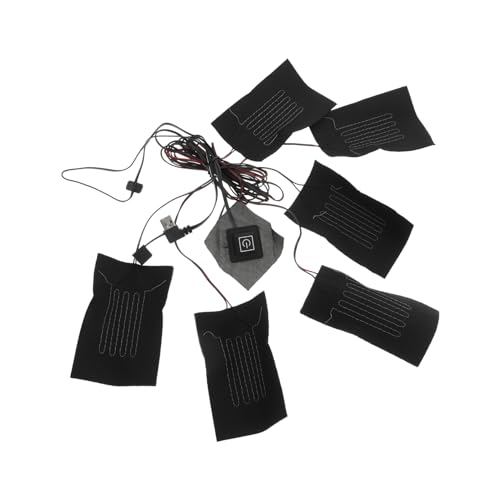 Mikikit Elektrisches Heizpad für Kleidung mit Einstellbarer Temperatur Kohlefaser Heizfolie Leichtes Flexibles Design Heizmodi Professionelles Wärmepad für Winter Outdoor und Reisen von Mikikit