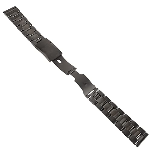 Mikikit Geschmücktes Zubehör Ersatzarmband Exquisites Dekoratives Armband Band Mm Armband Schwarz Armband Rostfrei Austauschbar Uhrenmetall Dekoratives Dekoratives Uhrenzubehör von Mikikit