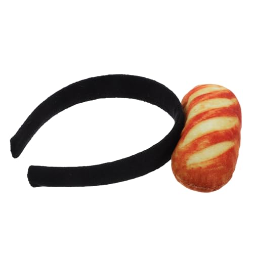 Mikikit Festival Stirnband Brot Lustiges Cosplay Haarband für Partys Hochzeiten Fotoshootings Bezauberndes Accessoire für Verschiedene Anlässe Langlebig Formbeständig von Mikikit