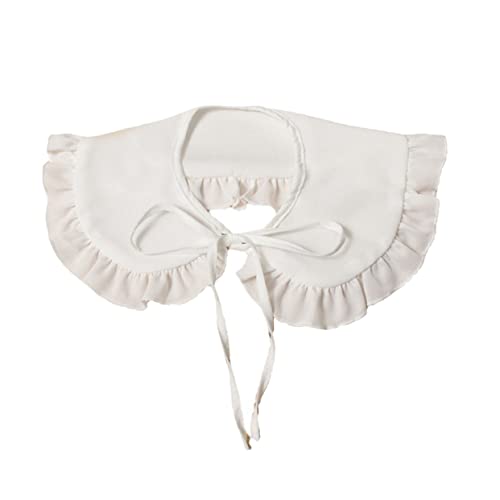 Mikikit Frauen Sommer Blusenkragen Falscher Kragen Spitzenkragen Abnehmbar Dekorativer Kragen für Blusen Kleider Pullover von Mikikit