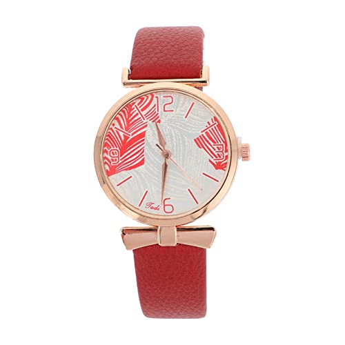 Mikikit Damen Armbanduhr Aus Lederband Leicht Und Elegant Verstellbar Für Komfort Für Alltag Und Anlässe Eine Schönes Für Frauen von Mikikit