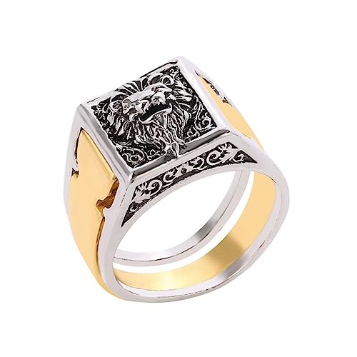 Mikikit Geheimfachring mit Speicherbox Vintage Löwenring Hochwertigem Legierungsmaterial Korrosionsbeständig Langlebig für Hochzeiten Verlobungen Mikikit Geheimfachring mit Speicherbox Vintage Löwenring Hochwertigem Legierungsmaterial Korrosionsbeständig Langlebig für Hochzeiten Verlobungen von Mikikit