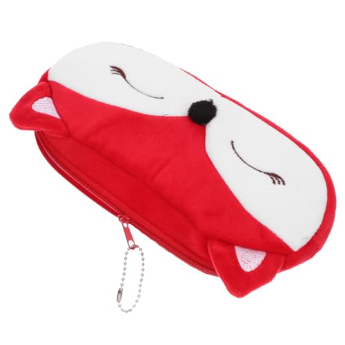 Mikikit Großes Plüsch Federmäppchen mit Reißverschluss Kawaii Cartoon Stiftemäppchen aus Weichem Material Kuscheliges Schreibwarenetui für Mädchen Praktische Aufbewahrungstasche für von Mikikit