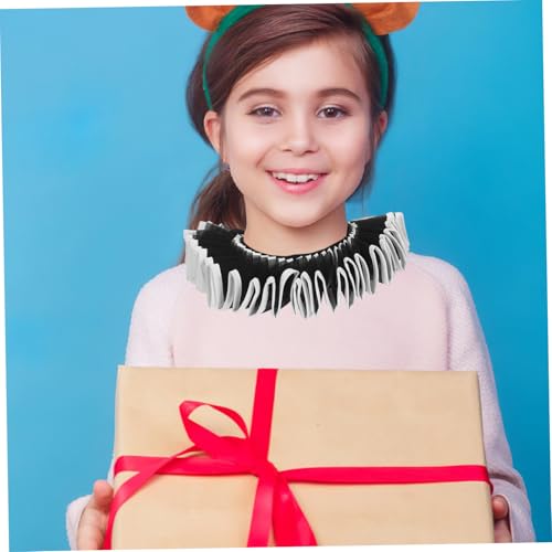 Mikikit Handgefertigter Rüschenkragen Renaissance Stil Abnehmbarer Viktorianischer Fake Collar Choker für Mittelalter Kostüm Cosplay Party und Fotoshooting Zubehör von Mikikit