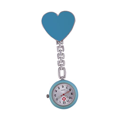 Mikikit Herzförmige Uhr Taschenuhr Modische Quarzuhr Uhr Einzelne Herzform Himmel Für Frauen von Mikikit