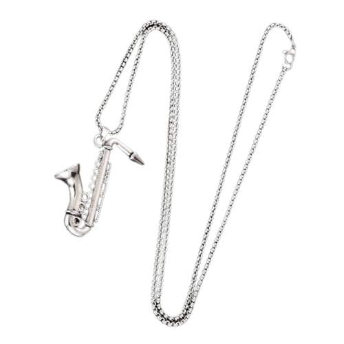 Mikikit Hip Hop Anhänger Kette aus Titanstahl Langlebige Herren und Damen Modeschmuck Pullover Kette mit Trendigem Punk Design Robust und Modisch für Alltag und Events von Mikikit