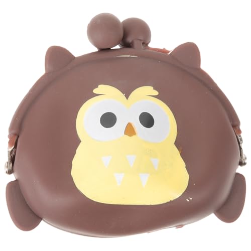 Mikikit Münzgeldbörse Cartoon-Eule Münzbörse Silikon Münzbeutel Für Damen Mädchen Geldbörse Kleingeld Aufbewahrungstasche Karten Bargeld von Mikikit