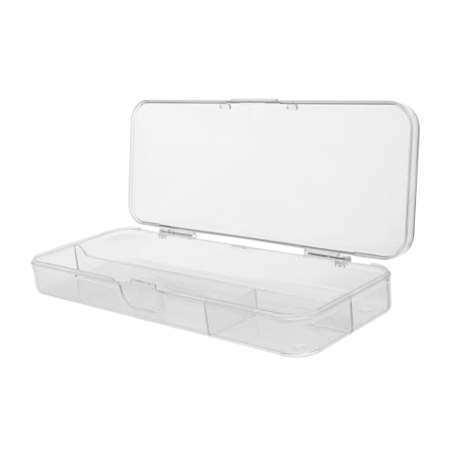 Mikikit Klarer Kunststoff Stiftebox mit Praktischem Deckel Langlebiger Federmäppchen Organizer Große Kapazität für Stifte und Marker Sicherer Schreibwarenhalter für Schüler und Lehrer von Mikikit