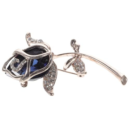 Mikikit Kristallglas Rosenbrosche mit Strass Lustige Dekorative Anstecknadel für Kleidung und Taschen Leichte Brosche für Frauen als zum Muttertag von Mikikit