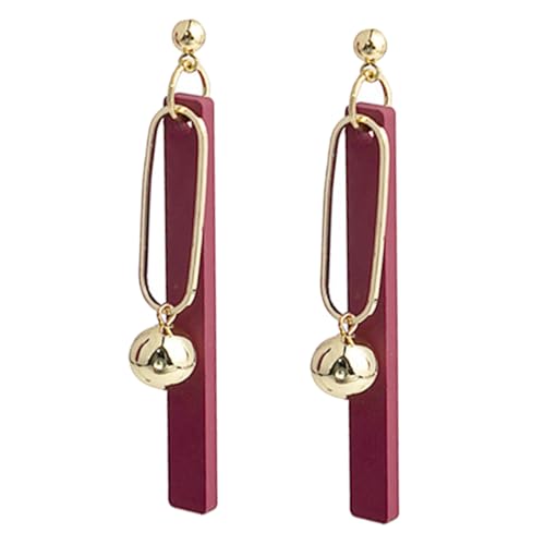 Mikikit Lange Bunte Quasten Ohrringe Damen Leichte Hängende Ohrhänger für Herbst Winter Geometrische Statement Ohrringe und Robust Geeignet für Party und Alltag von Mikikit