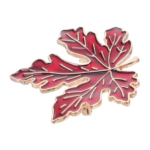 Mikikit Lapel Pin Ahornblatt Brosche aus Langlebiger Legierung Kreative Herbst Anstecknadel für Damen Kleidung Schal und Hut Widerstandsfähiges Design für Thanksgiving und Outfits von Mikikit