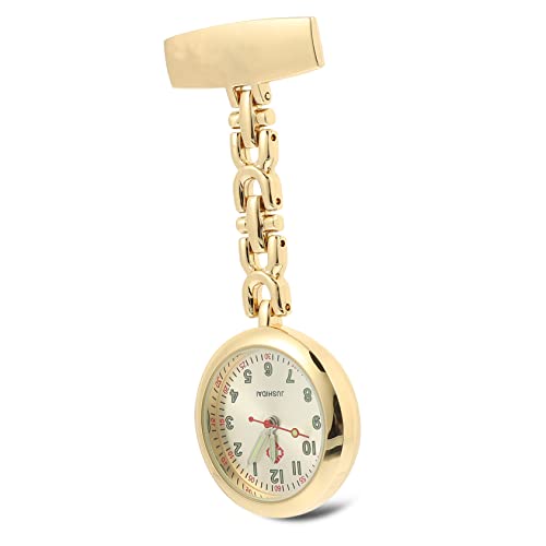 Mikikit Krankenschwesteruhr Taschenuhr mit Broschendesign und Leuchtendem Ziffernblatt aus Langlebiger Legierung Robust und Praktisch für Pflegeberufe und Täglichen Einsatz von Mikikit