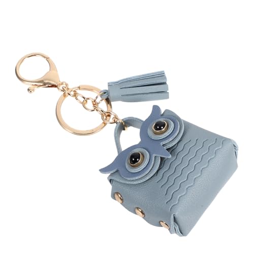 Mikikit Schlüsselanhänger Für Handtasche Aus Kunstleder Mit Eulen-tiermotiv Taschenanhänger Für Geldbörse Kartenhalter Eulenperlen-anhänger Vielseitig Verwendbar von Mikikit
