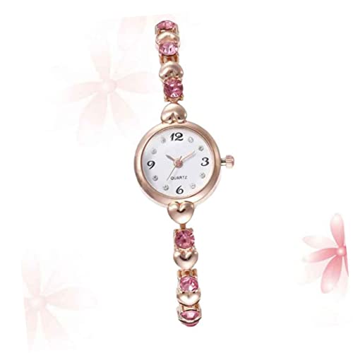 Mikikit Modisch Einfach Mode Handgelenk Diamanten Tag Strassband Rund Klassische Mütter Rosa Band Dame Weiblich Für Mit Mama Zifferblatt Gold Diamant Bequeme Damenuhr Geburtstag Alle von Mikikit