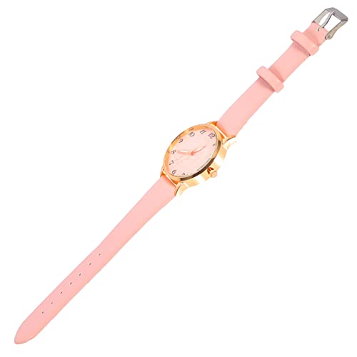 Mikikit Freizeituhr Mutter Stil Tragbares Geschenk Für Riemendekor Dekoratives Stahlkleid Leicht - Kreativ Fünfzackig Mit Einfachem Gesicht Weibliche Uhr Rosa Edelstahl Zartes Mädchen von Mikikit