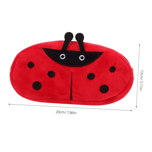 Mikikit Plüsch Federmäppchen mit Reißverschluss Großes Mäppchen in Kuscheltier Weiche Schreibwaren Tasche Süßes Stifteetui für Schule und Büro Kawaii Federtasche mit Sicherem Verschluss von Mikikit