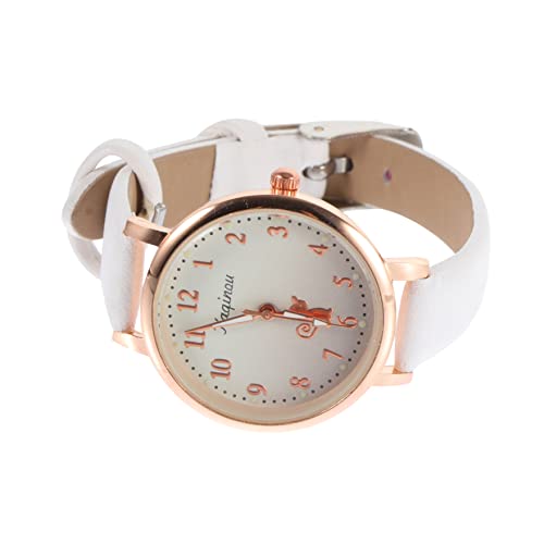 Mikikit Pointers Kinderuhr wasserdichte Stoßfeste Armbanduhr Für Mädchen Mit Lederband Modisches Design Für Schule Und Leuchtende Für Einfache Ablesbarkeit von Mikikit