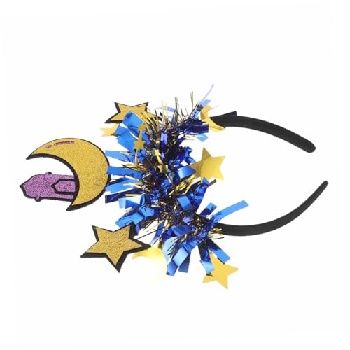 Mikikit Ramadan Stirnband mit Mond und Sternen Bequemes und Leichtes Kopfschmuck für Mädchen und Frauen Festliches Haaraccessoire für Ramadan Mubarak Party und Feierlichkeiten von Mikikit