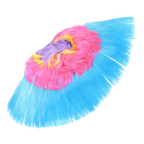 Mikikit Regenbogen Perücke für Halloween und Karneval Lustige Punk Haarperücke für Unvergessliche Gruppenkostüme Mühelos Tragbar und Sicherer Sitz für Damen und Herren von Mikikit