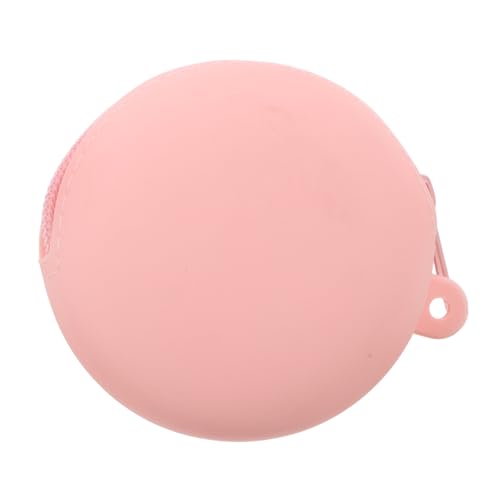 Mikikit Runde Silikon Münzbörse für Damen Mini Portemonnaie mit Praktischem Schlüsselanhänger Robuste Leicht zu Reinigende Geldbörse für Mädchen und Tragbare Kleine Aufbewahrungstasche von Mikikit