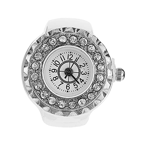 Mikikit Kleiner Ringuhr Damen Elektronische Fingerringuhr Mit Dekorative Ringuhren Für Finger Schmuckstück Für Besondere Anlässe Stilvolle Uhr Für Alltag Und von Mikikit